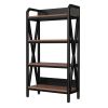 55'' Bakers Rack 4-Level Storage Shelves Metal and Wooden Kitchen Shelves, Kitchen Organizers and Storage, for Garage, Pantry, Bathroom, Closet