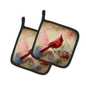 Cardinal Pair of Pot Holders Kitchen Heat Resistant Pot Holders Sets Oven Hot Pads for Cooking Baking BBQ, 7 1/2 x 7 1/2
