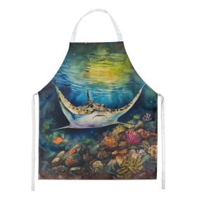 Sting Ray Apron Cooking Kitchen Server Baking Crafts Gardening for Adult Women Men, Unisex, Large, Multicolor