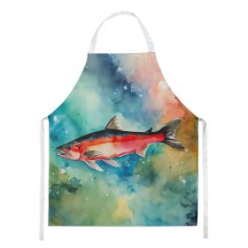 Salmon Apron Cooking Kitchen Server Baking Crafts Gardening for Adult Women Men, Unisex, Large, Multicolor