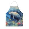 Manatee Apron Cooking Kitchen Server Baking Crafts Gardening for Adult Women Men, Unisex, Large, Multicolor