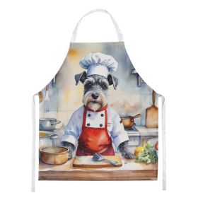 Schnauzer The Chef Apron Cooking Kitchen Server Baking Crafts Gardening for Adult Women Men, Unisex, Large, Multicolor