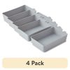 (4 pack) Flexible Drawer Storage Organizers, Gray, 2 Pack