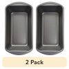 (2 pack) Nonstick 9" x 5" x 2.7" Large Bread and Loaf Pan, Meatloaf, Gray