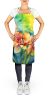 Orchids in Watercolor Apron Cooking Kitchen Server Baking Crafts Gardening for Adult Women Men, Unisex, Large, Multicolor