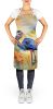 Blue Heron Apron Cooking Kitchen Server Baking Crafts Gardening for Adult Women Men, Unisex, Large, Multicolor