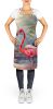 Flamingo Apron Cooking Kitchen Server Baking Crafts Gardening for Adult Women Men, Unisex, Large, Multicolor